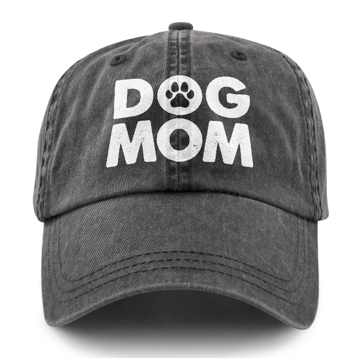 Dog Mom Printed Washed Dad Hat