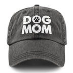Dog Mom Printed Washed Dad Hat