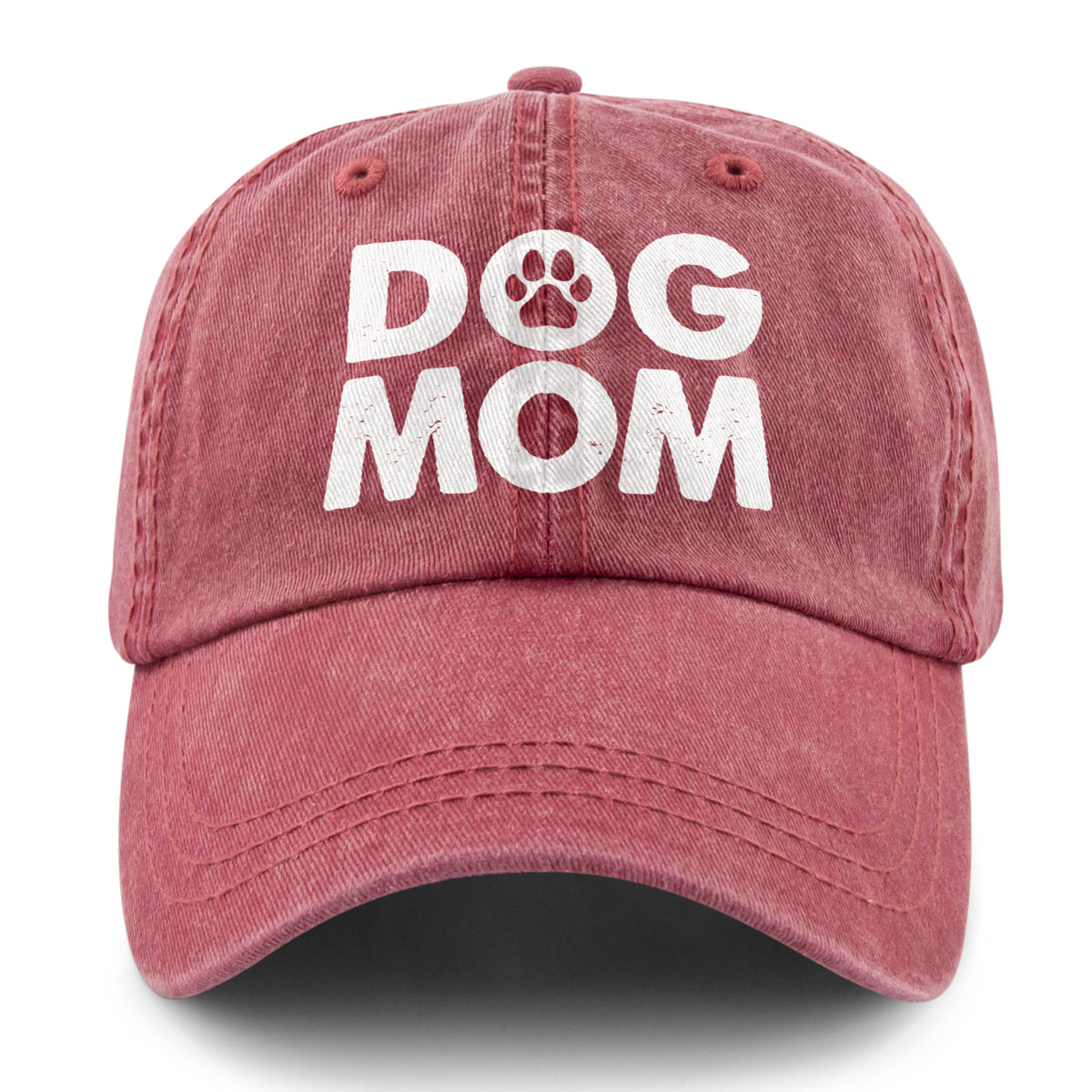 Dog Mom Printed Washed Dad Hat