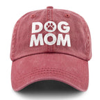 Dog Mom Printed Washed Dad Hat