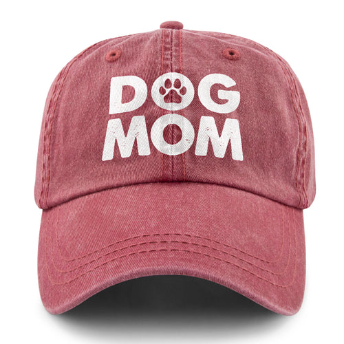Dog Mom Printed Washed Dad Hat
