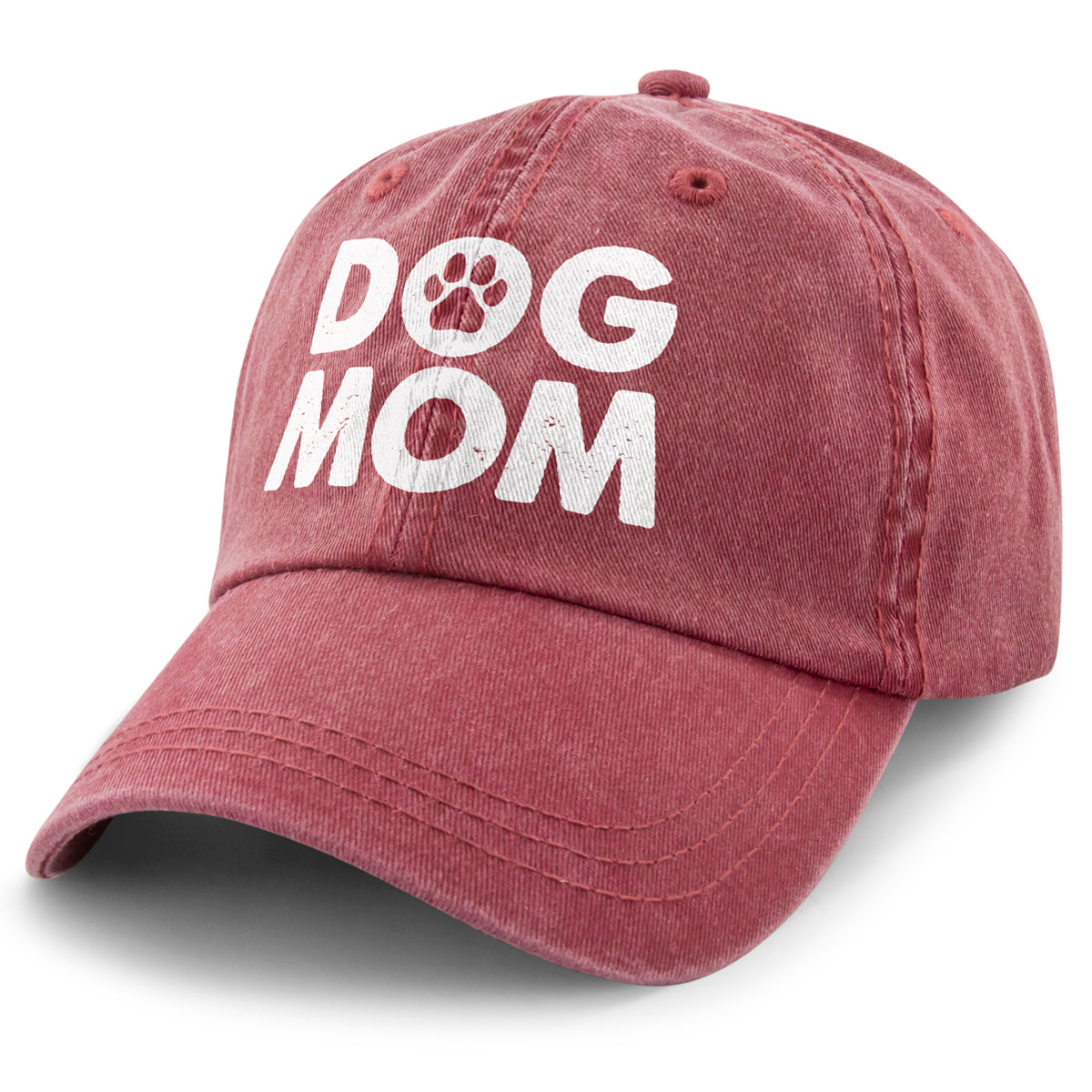 Dog Mom Printed Washed Dad Hat