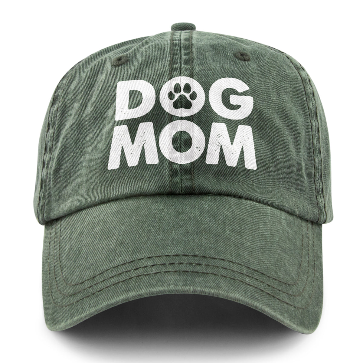 Dog Mom Printed Washed Dad Hat