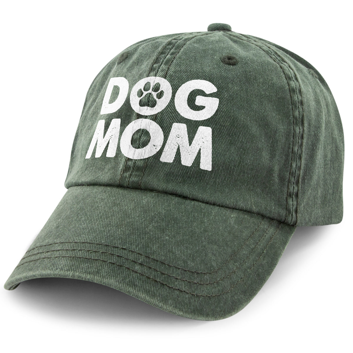 Dog Mom Printed Washed Dad Hat
