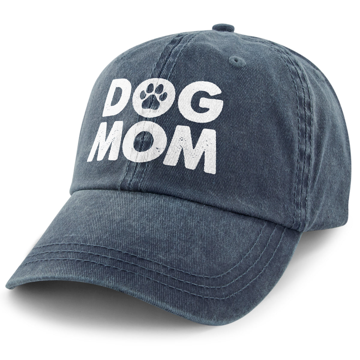 Dog Mom Printed Washed Dad Hat