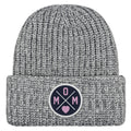 Mom Heart Circle Patch Chunky Knit Winter Hat - Chowdaheadz