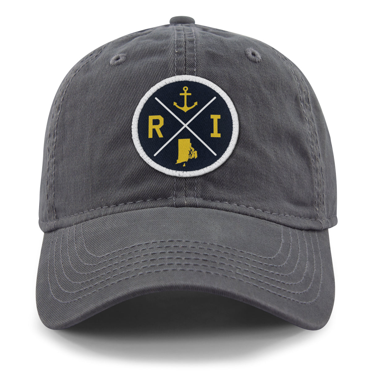 Rhode Island Crossed Out Dad Hat - Chowdaheadz