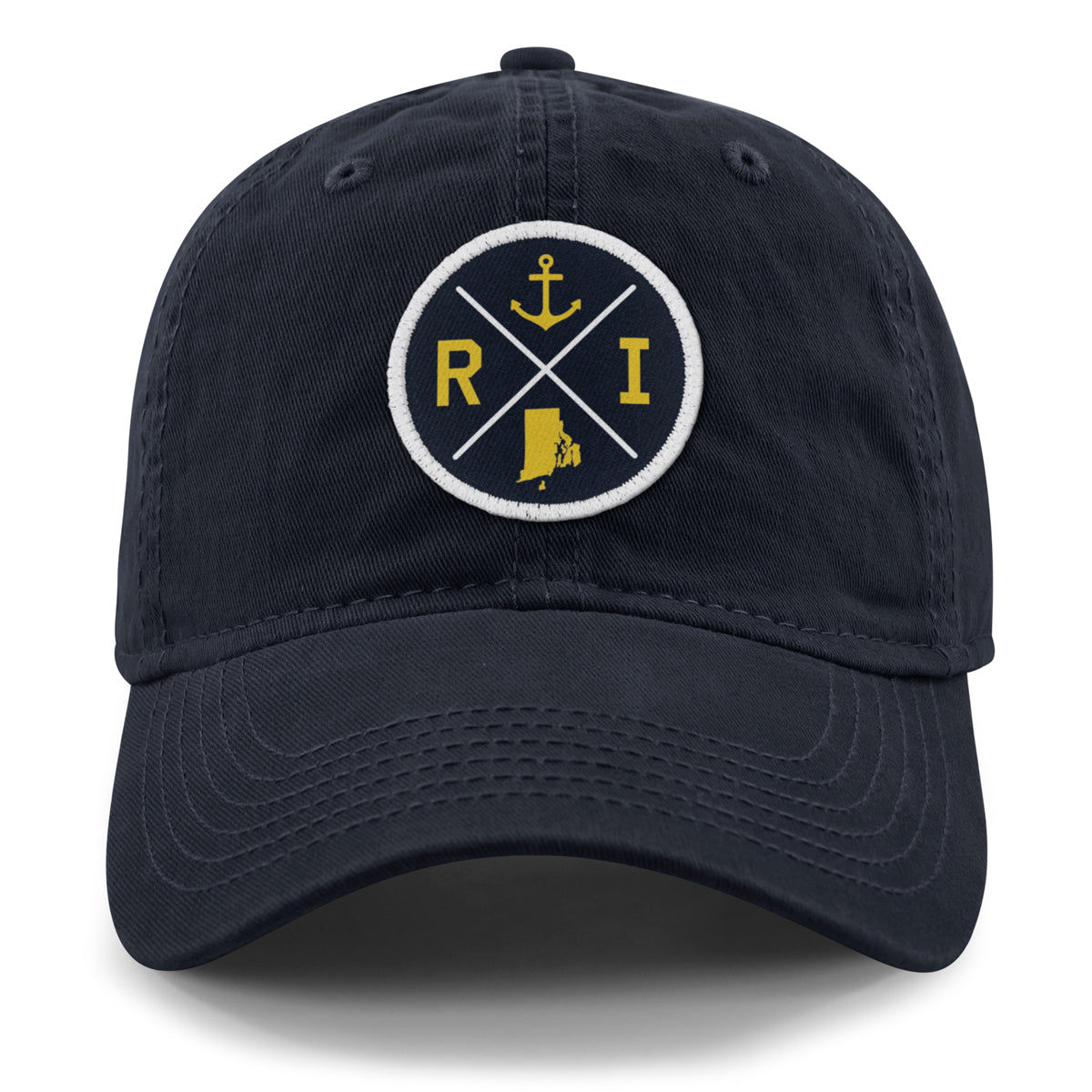 Rhode Island Crossed Out Dad Hat - Chowdaheadz