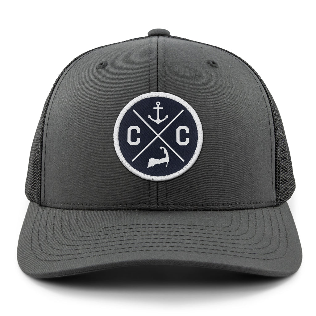 Cape Cod Circle Emblem Classic Snapback Trucker Hat - Chowdaheadz