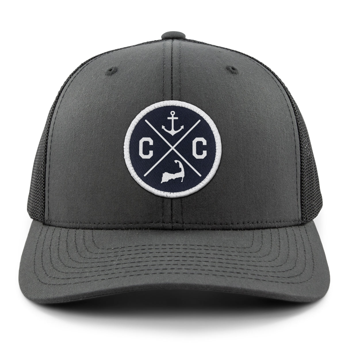 Cape Cod Circle Emblem Classic Snapback Trucker Hat - Chowdaheadz