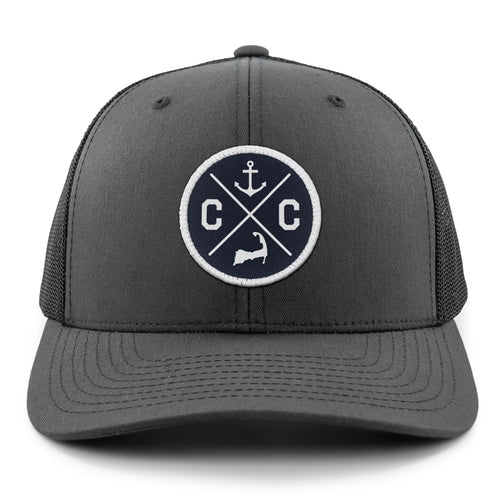 Cape Cod Circle Emblem Classic Snapback Trucker Hat - Chowdaheadz