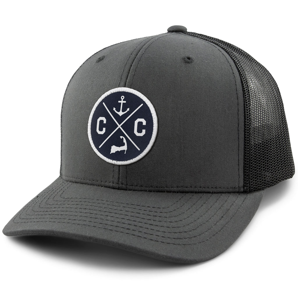 Cape Cod Circle Emblem Classic Snapback Trucker Hat - Chowdaheadz