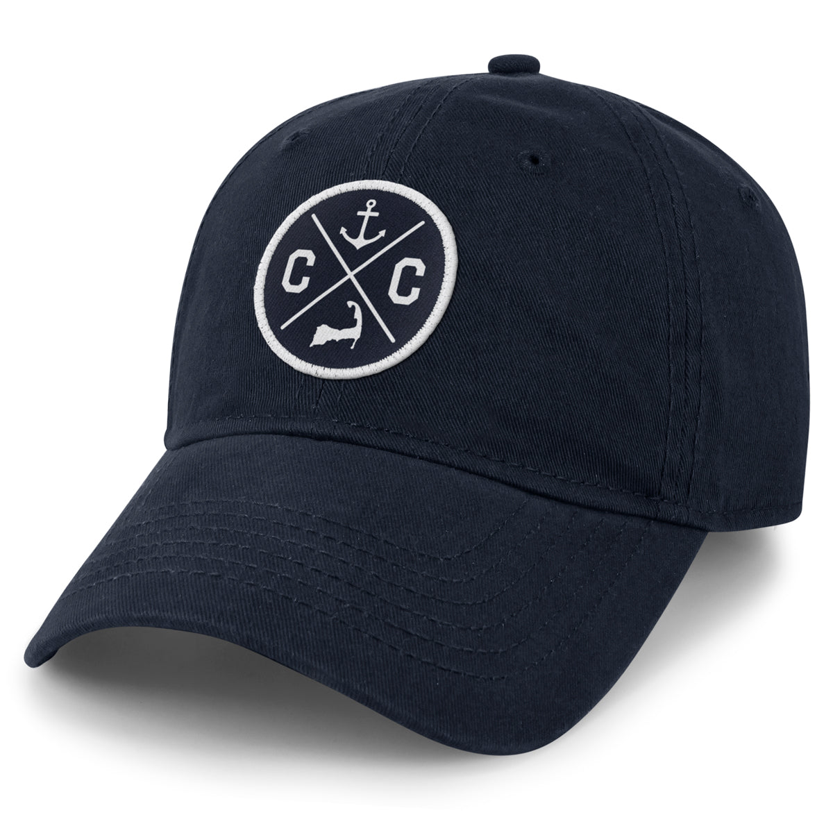 Cape Cod Circle Emblem Patch Dad Hat - Chowdaheadz