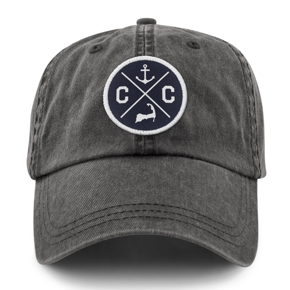 Cape Cod Circle Emblem Washed Dad Hat - Chowdaheadz