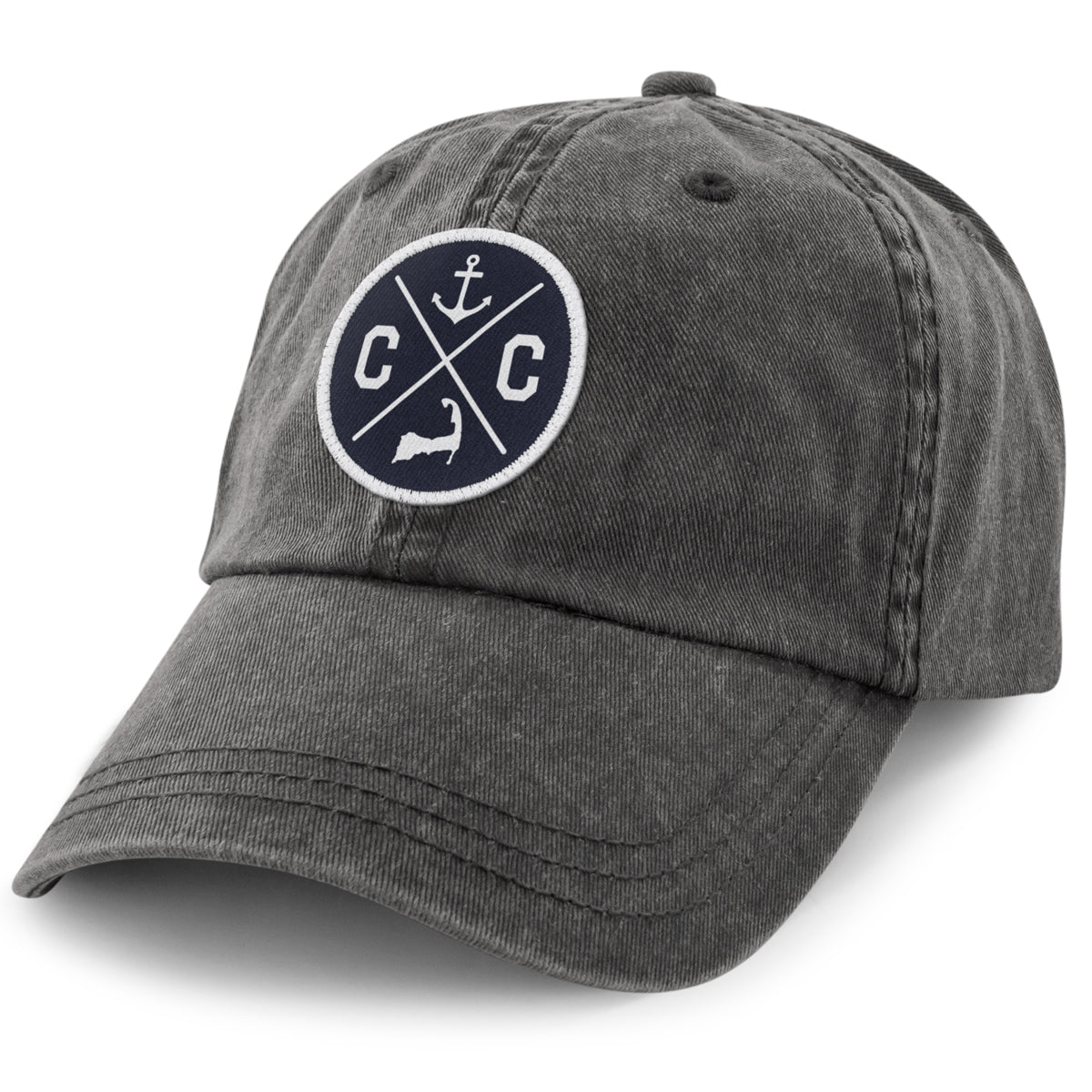 Cape Cod Circle Emblem Washed Dad Hat - Chowdaheadz