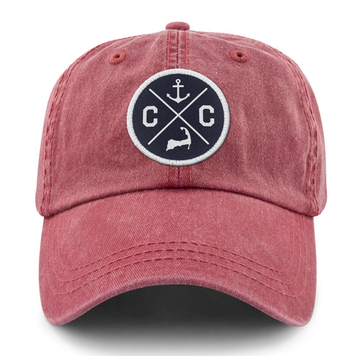 Cape Cod Circle Emblem Washed Dad Hat - Chowdaheadz