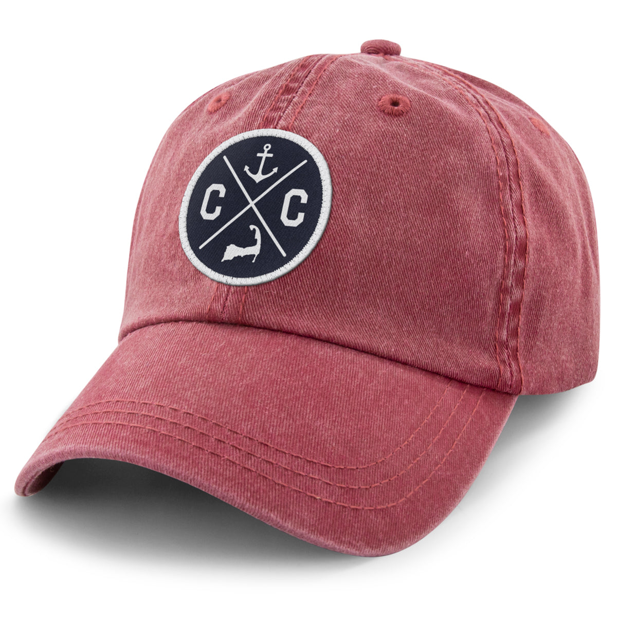 Cape Cod Circle Emblem Washed Dad Hat - Chowdaheadz