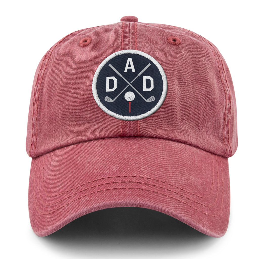 Golf DAD Patch Washed Dad Hat - Chowdaheadz