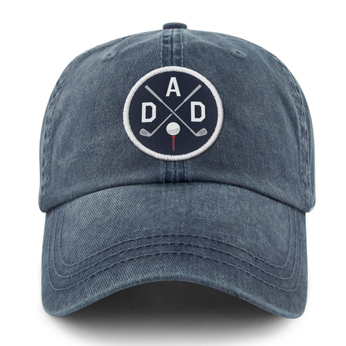 Golf DAD Patch Washed Dad Hat - Chowdaheadz