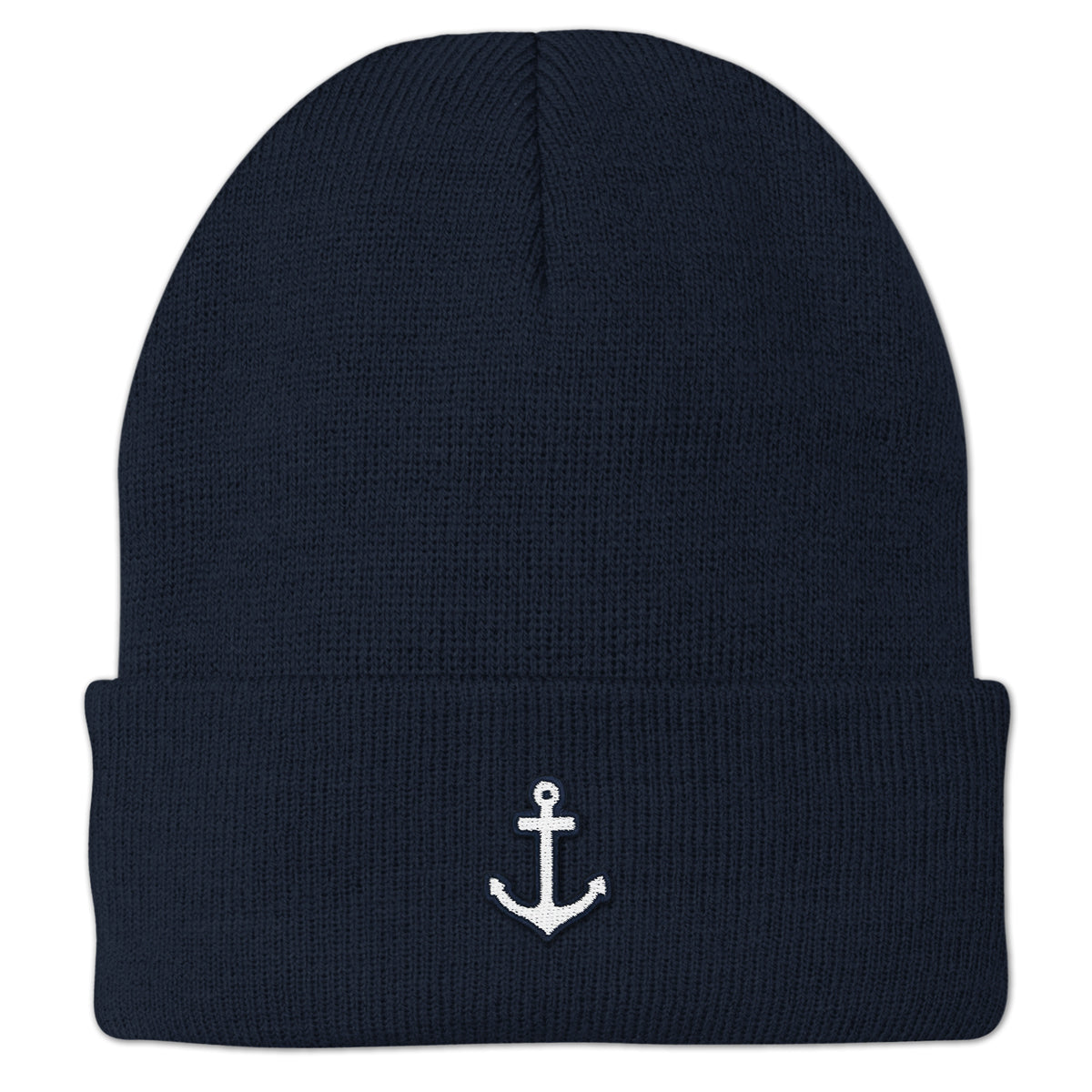 Mini Anchor Embroidered Cuff Knit