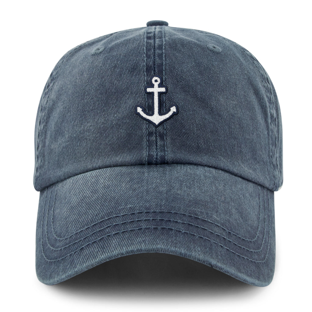 Mini Anchor Washed Dad Hat - Chowdaheadz