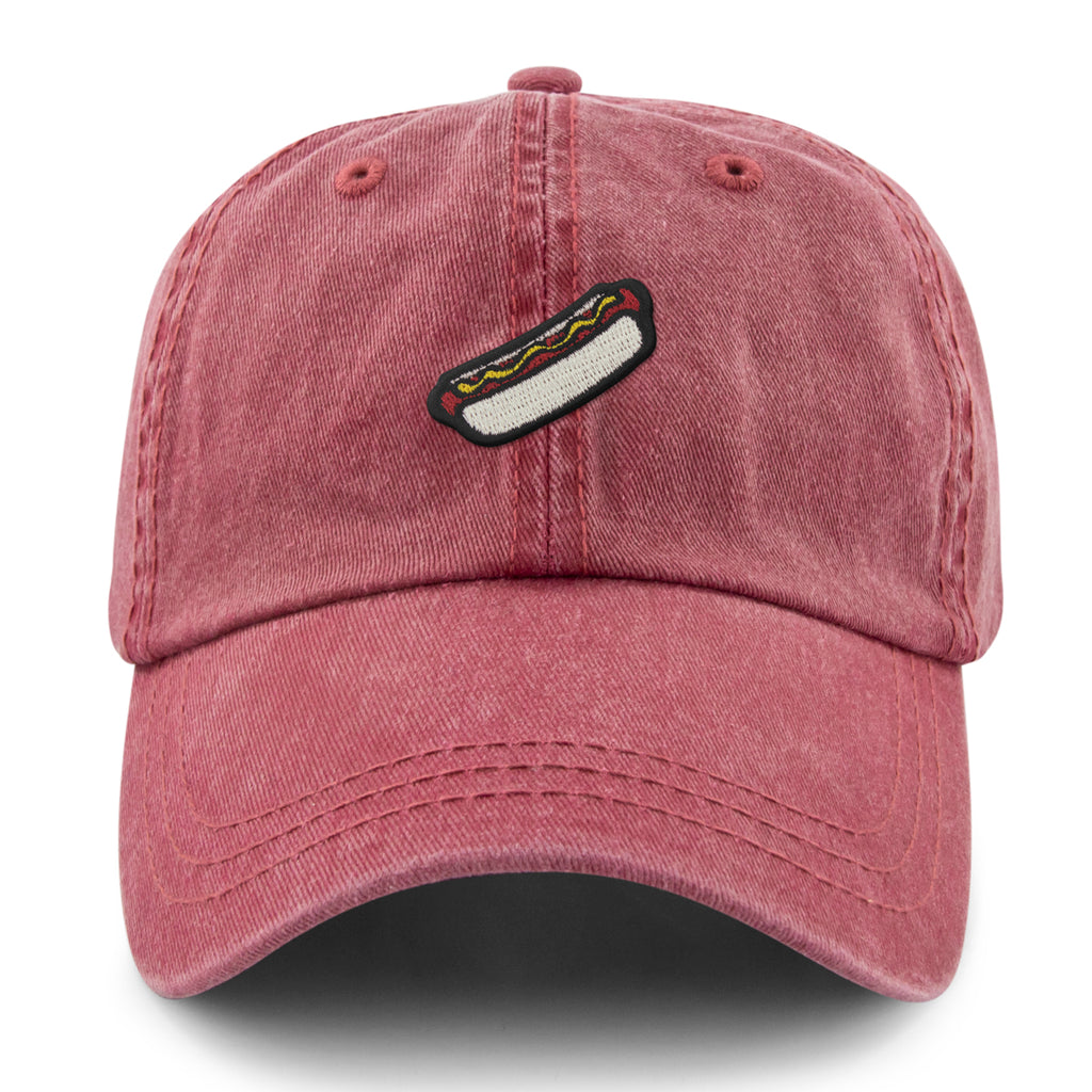 Mini Hot Dog Washed Dad Hat - Chowdaheadz