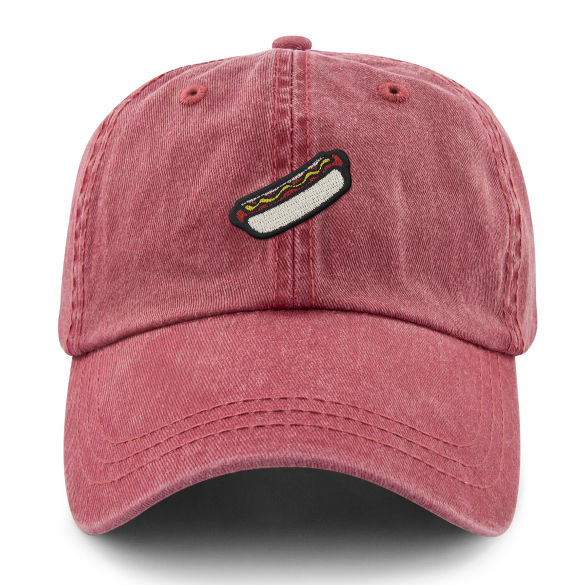 Mini Hot Dog Washed Dad Hat - Chowdaheadz