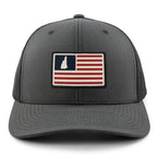 New Hampshire USA Flag Patch Classic Snapback Trucker Hat