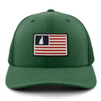 New Hampshire USA Flag Patch Classic Snapback Trucker Hat