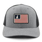 New Hampshire USA Flag Patch Classic Snapback Trucker Hat