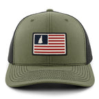 New Hampshire USA Flag Patch Classic Snapback Trucker Hat