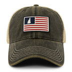 New Hampshire USA Flag Patch Dirty Water Trucker Hat
