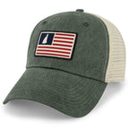 New Hampshire USA Flag Patch Relaxed Trucker Hat