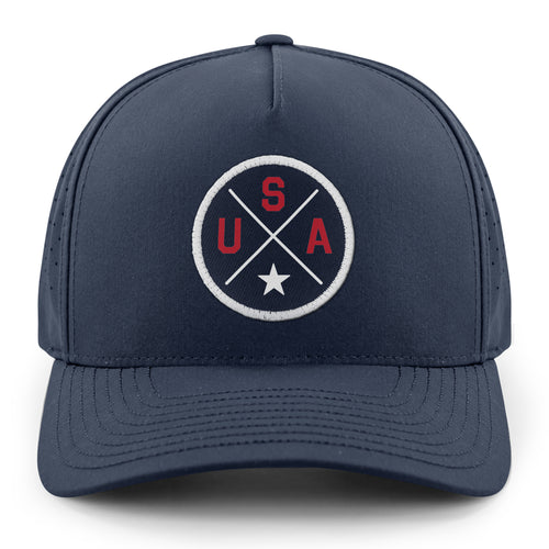 USA Circle Emblem Performance Hat - Chowdaheadz