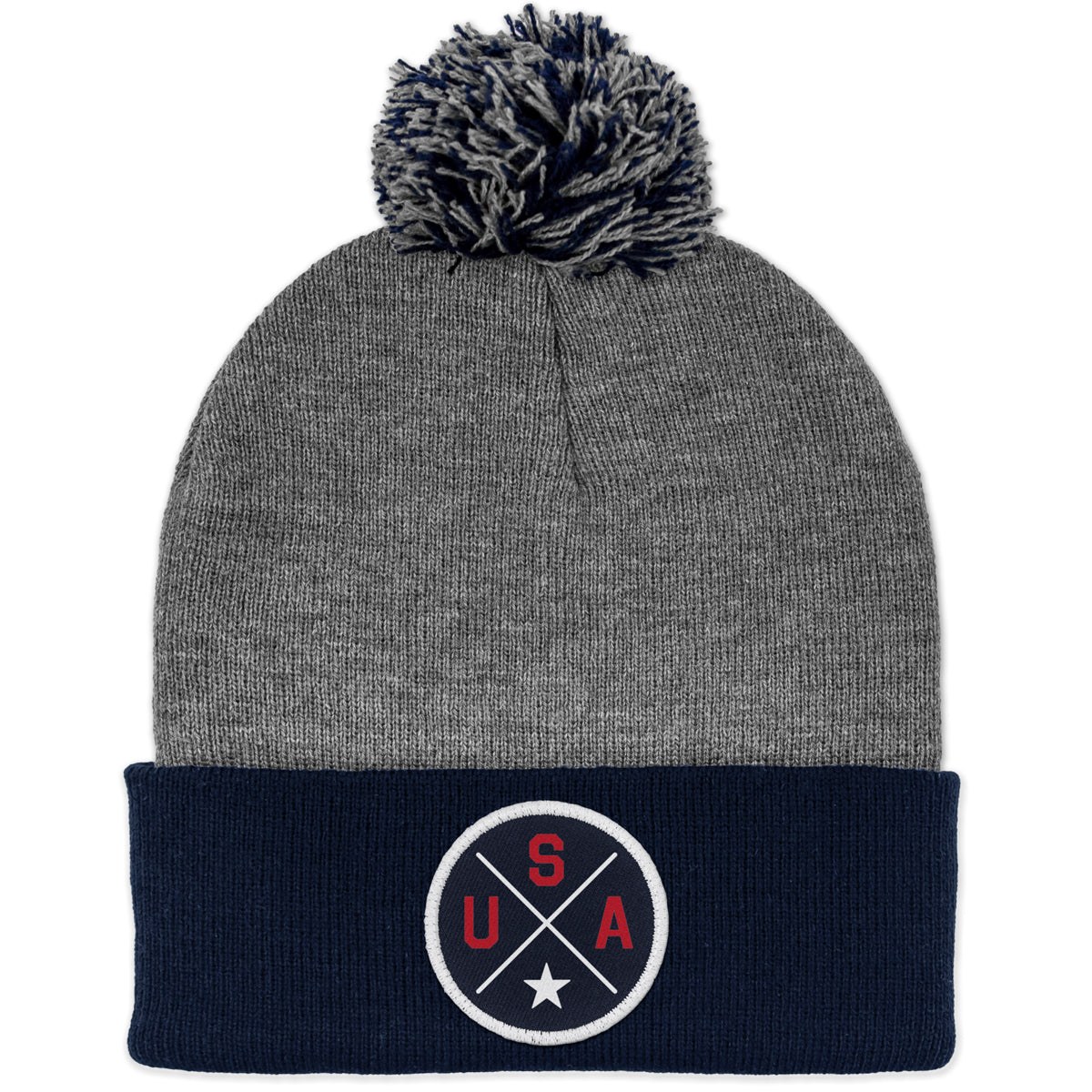 USA Circle Twill Patch Two Tone Knit - Chowdaheadz