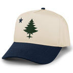 Vintage Maine Flag Printed Retro Snapback Hat
