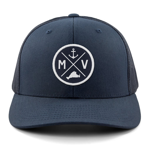 Martha's Vineyard Crossed Out Classic Snapback Trucker Hat - Chowdaheadz