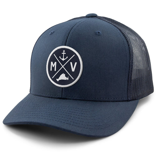 Martha's Vineyard Crossed Out Classic Snapback Trucker Hat - Chowdaheadz
