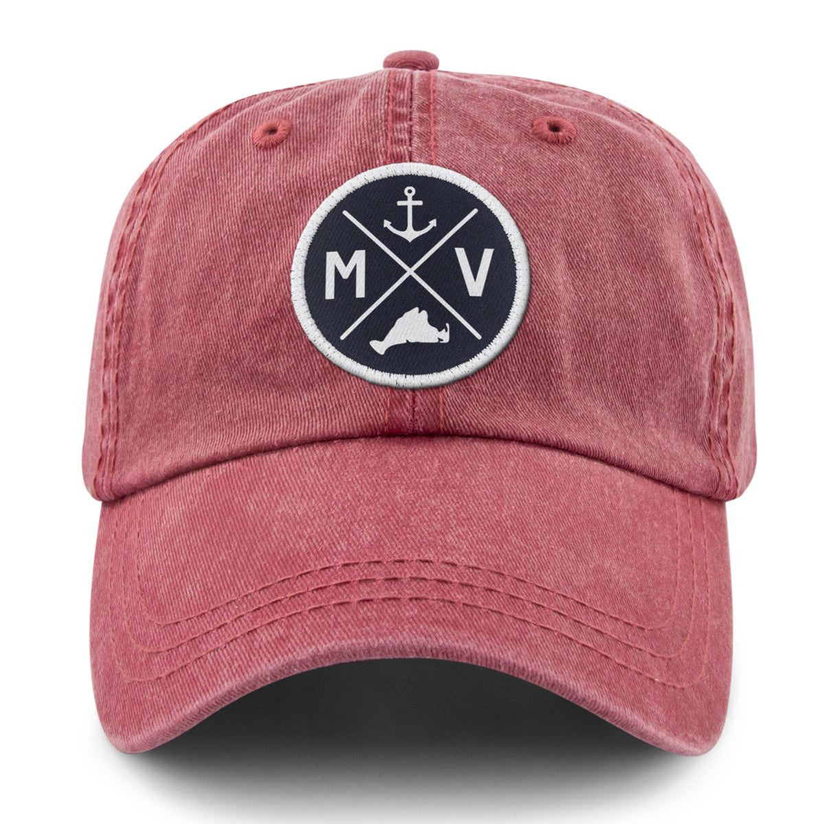 Martha's Vineyard Crossed Out Washed Dad Hat - Chowdaheadz