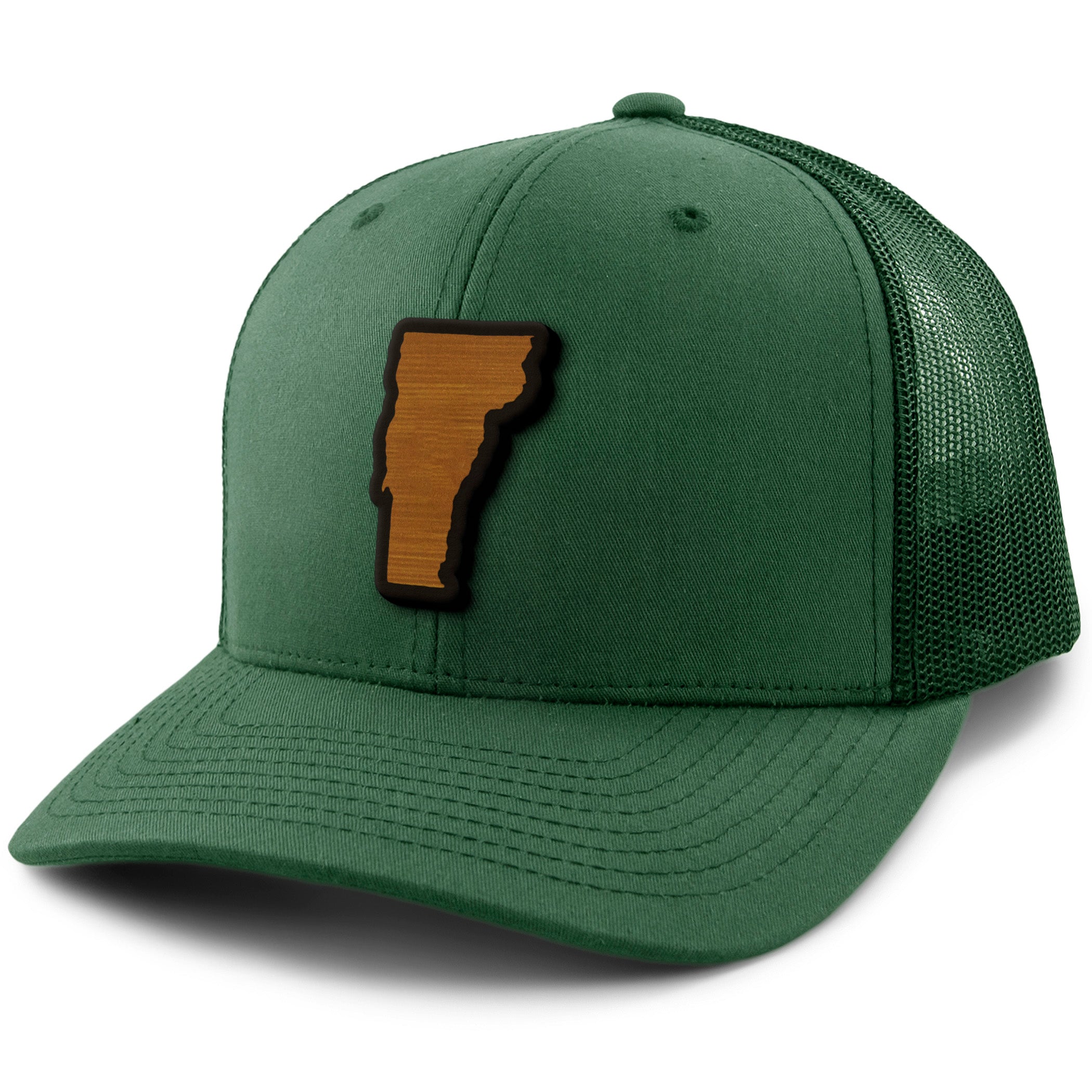 Vermont State Wood Grain Patch Classic Snapback Trucker Hat