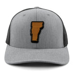 Vermont State Wood Grain Patch Classic Snapback Trucker Hat
