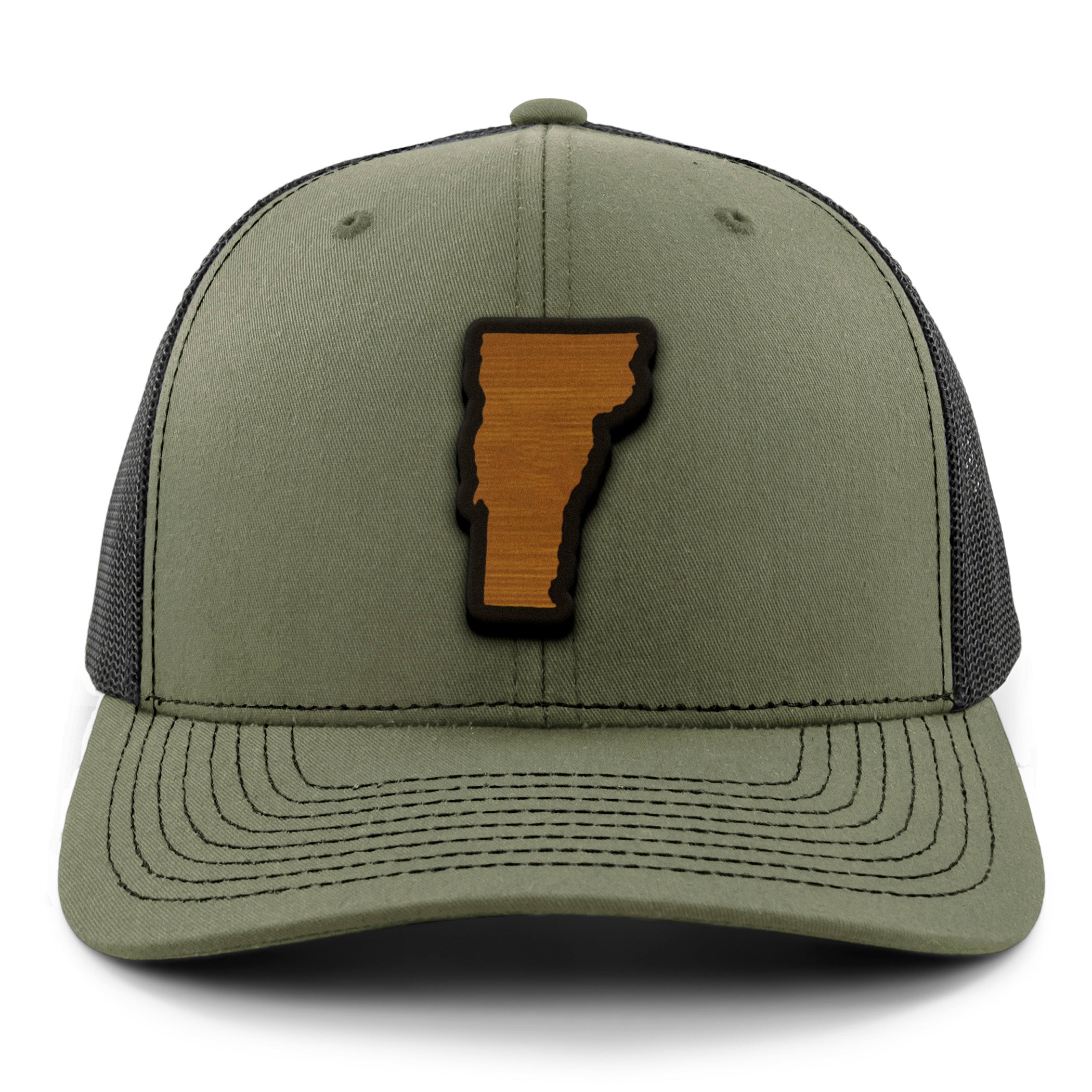 Vermont State Wood Grain Patch Classic Snapback Trucker Hat