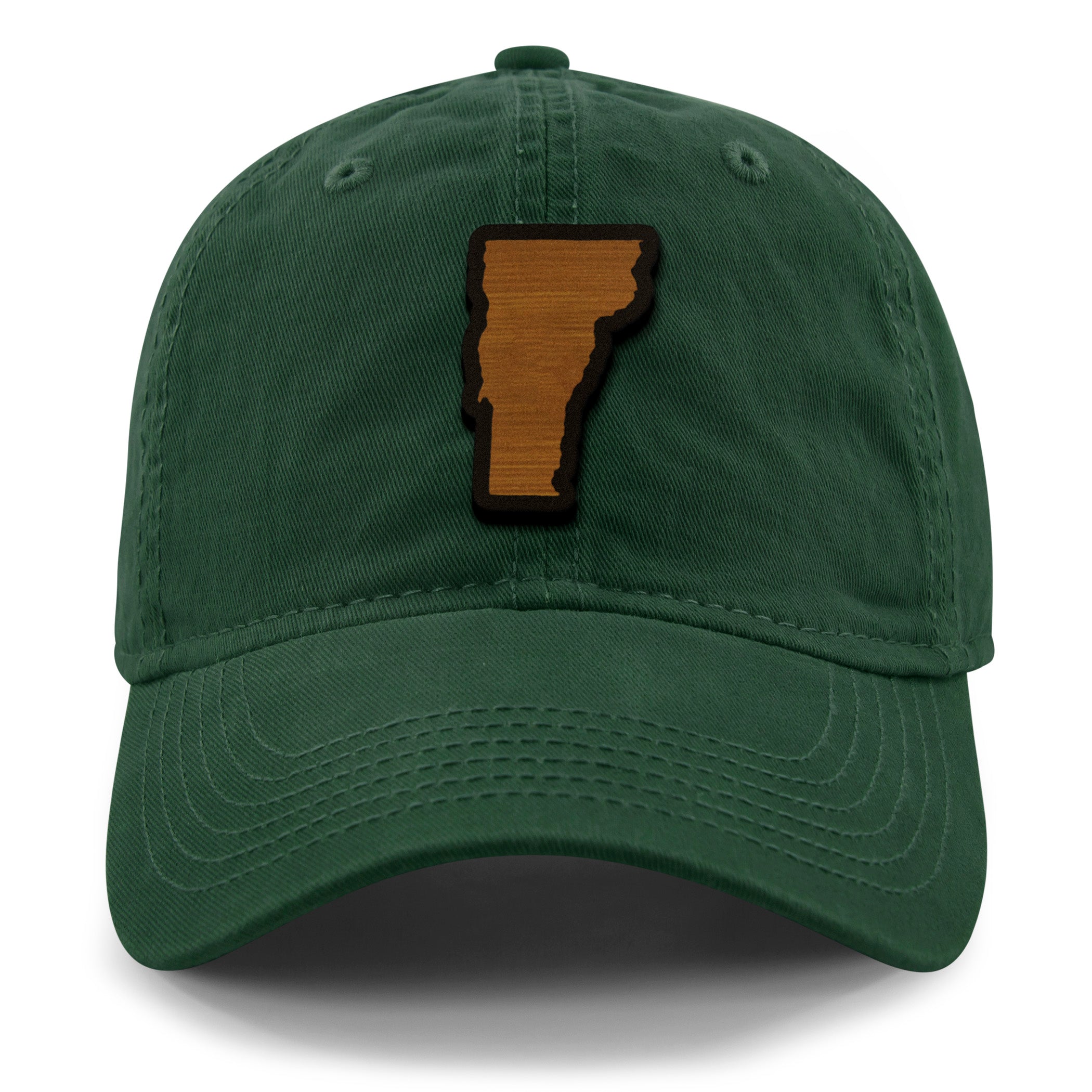 Vermont State Wood Grain Patch Dad Hat