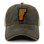 Vermont State Wood Grain Patch Dirty Water Trucker Hat