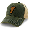 Vermont State Wood Grain Patch Dirty Water Trucker Hat