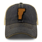 Vermont State Wood Grain Patch Dirty Water Trucker Hat
