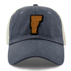 Vermont State Wood Grain Patch Relaxed Trucker Hat