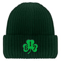 617 Shamrock PVC Patch Chunky Knit Winter Hat - Chowdaheadz