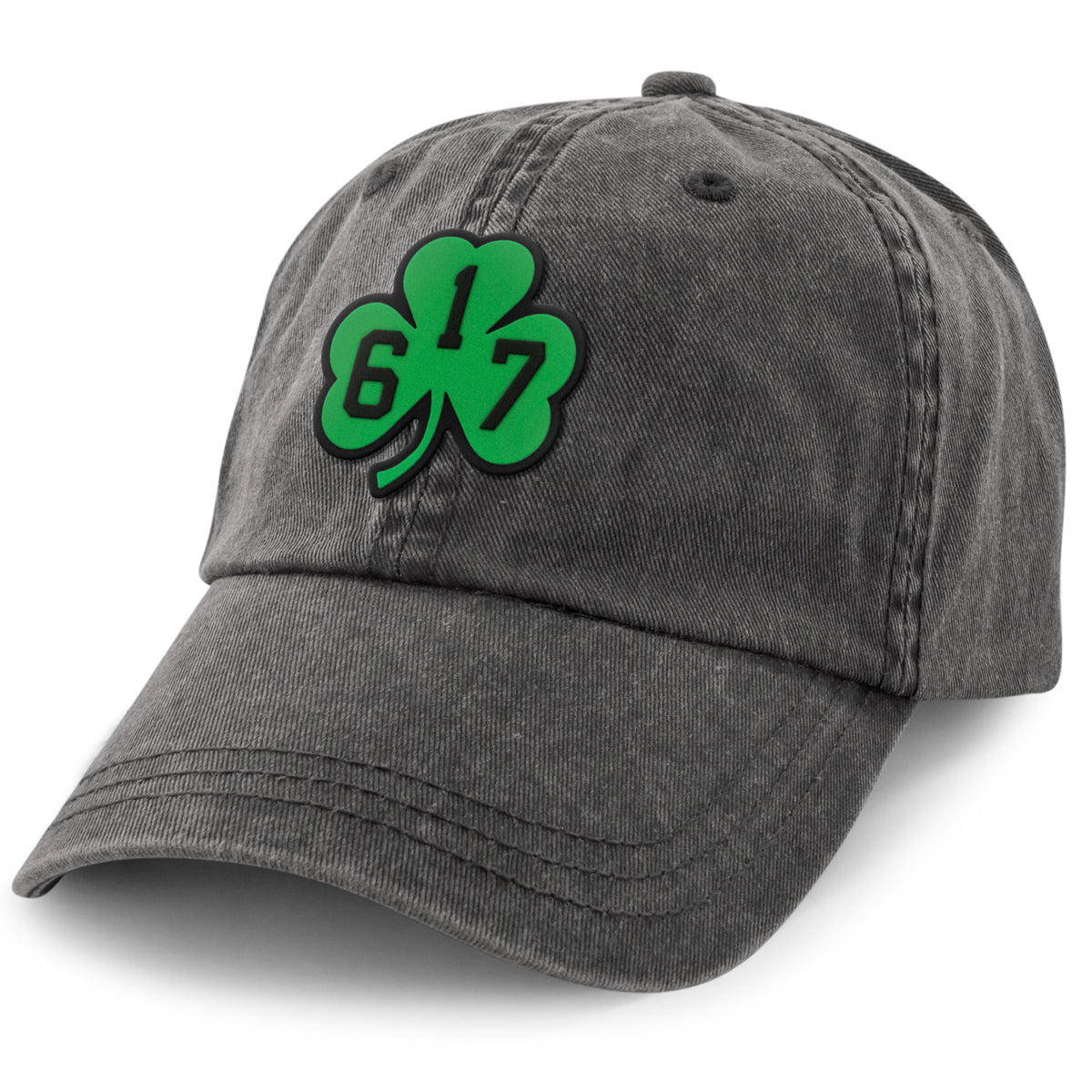 617 Shamrock PVC Patch Washed Dad Hat - Chowdaheadz