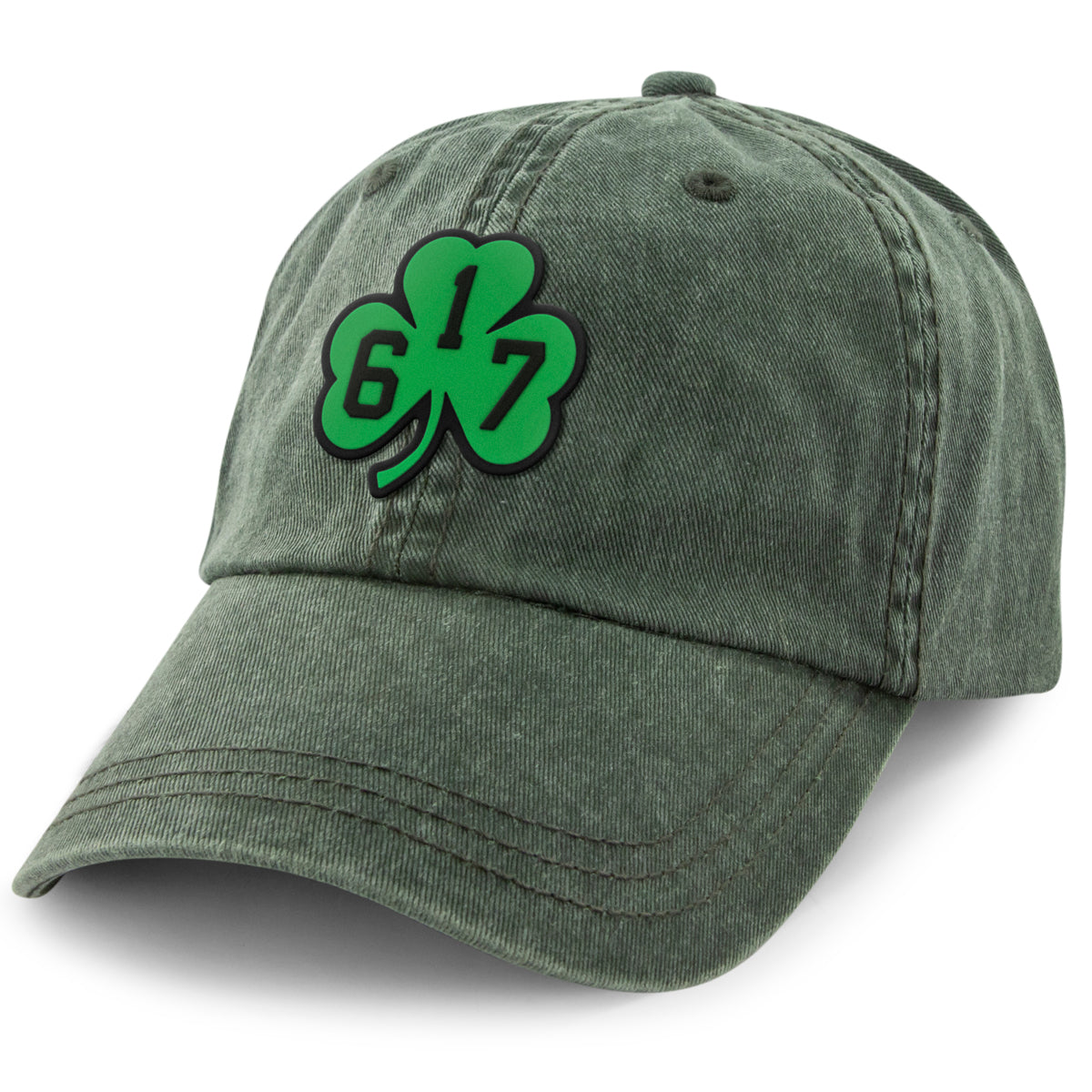 617 Shamrock PVC Patch Washed Dad Hat - Chowdaheadz
